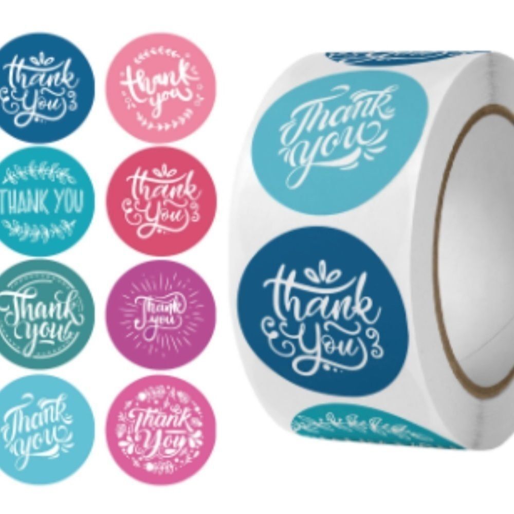 500 thank you stickers (variety pack) 1in round | shipping supplies - Picture 5 of 5